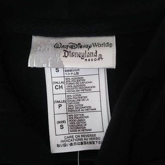 Disney Resort Black Multicolor Mickey Mouse Floral Decal hoodie size Small - Picture 11 of 11